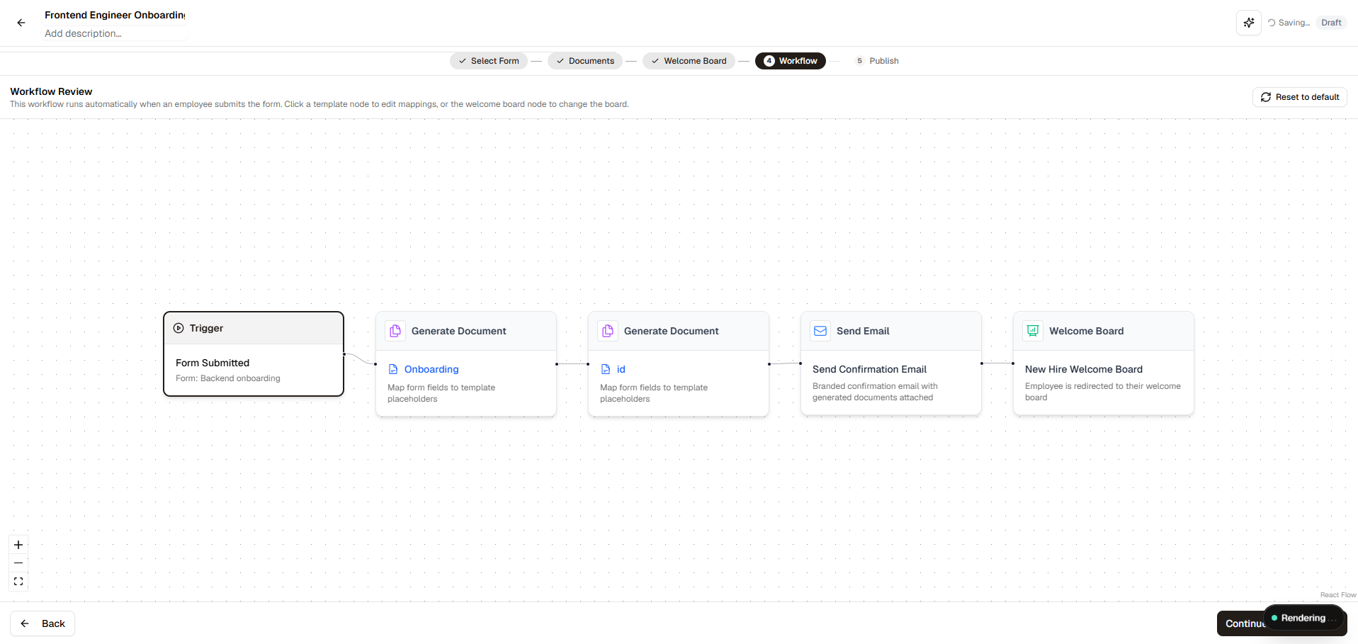 Flow builder